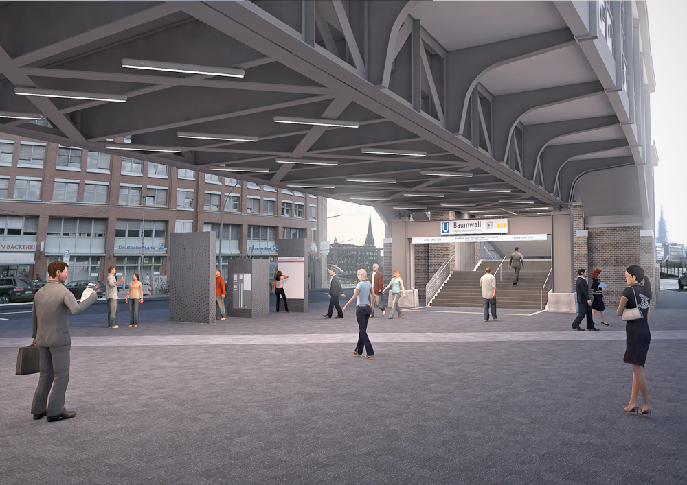 Der neue Platz unter der U-Bahn (Quelle: LBSG / Blunk + Morgen Architekten)