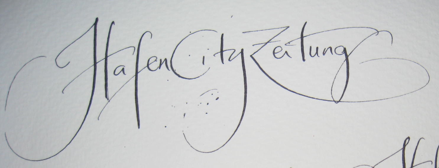 So sieht die HCZ kalligrafiert aus