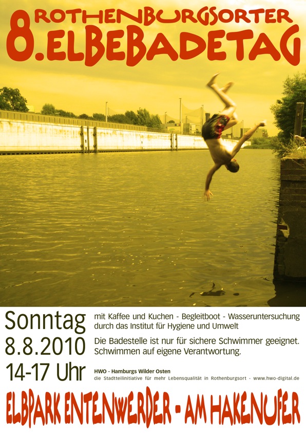 Das Plakat des letztjährigen Elbbadetages