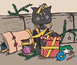 Jimmy grübelt über Weihnachten nach (Illustratio: Maria Knuth)