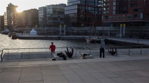 Outdoorsport bietet sich in der HafenCity besonders an 