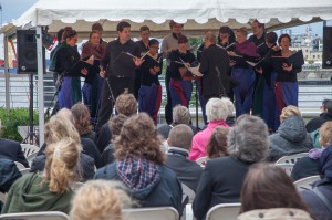 Der Chor bei seinem letzten Konzert in der HafenCity