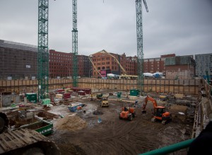 Am Lohsepark wird schon gebaut