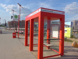 Der temporäre Unterstand (Foto: Klaus Kietz)